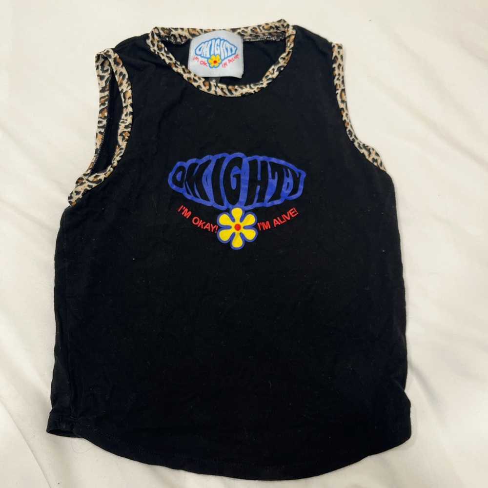 Omighty Black Tank Top Classic Crew Neck